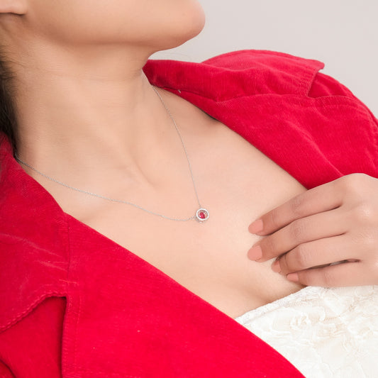 Ruby Twirl Pendant By Sterlyn