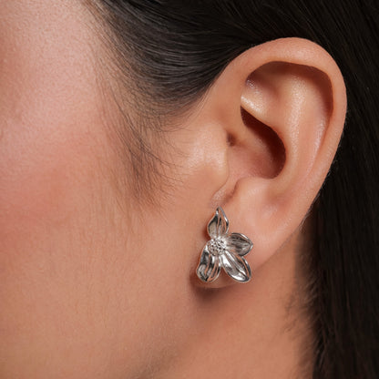 Sterling Petal Elegance Earring