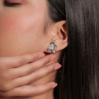 Sterling Petal Elegance Earring