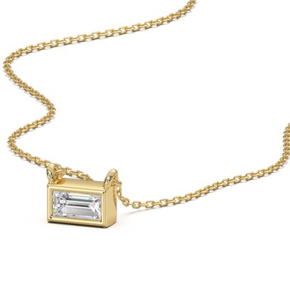 Golden  Baguette Minimal Pendant
