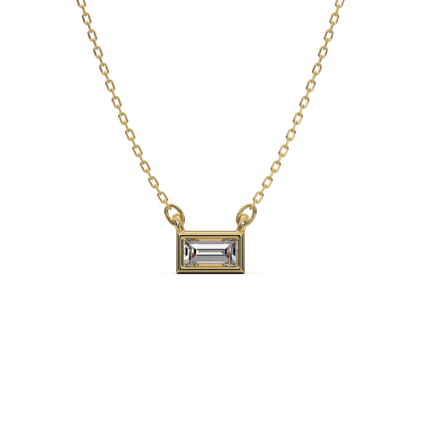 Golden  Baguette Minimal Pendant