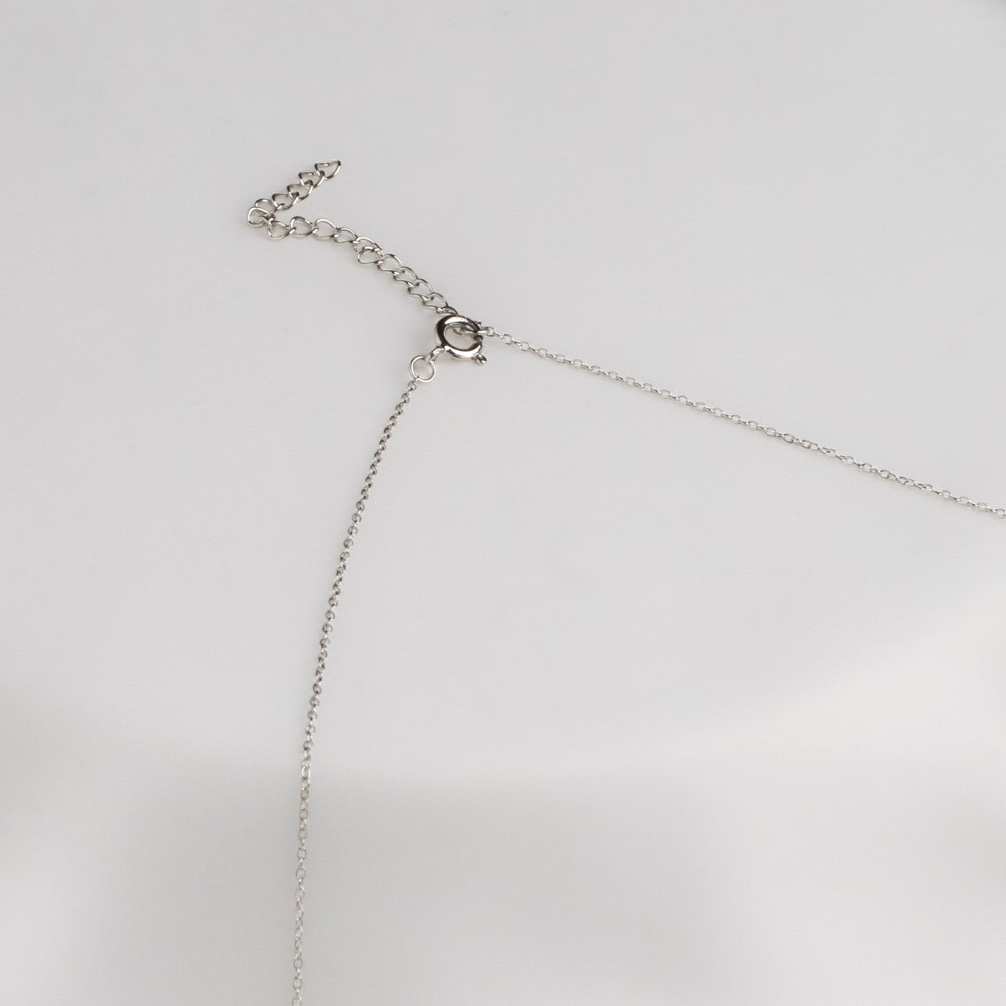 Crystalline Silver Drop Necklace