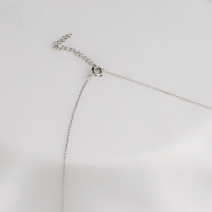 Crystalline Silver Drop Necklace