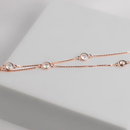 Rose Gold Cubic Zircon Bracelet