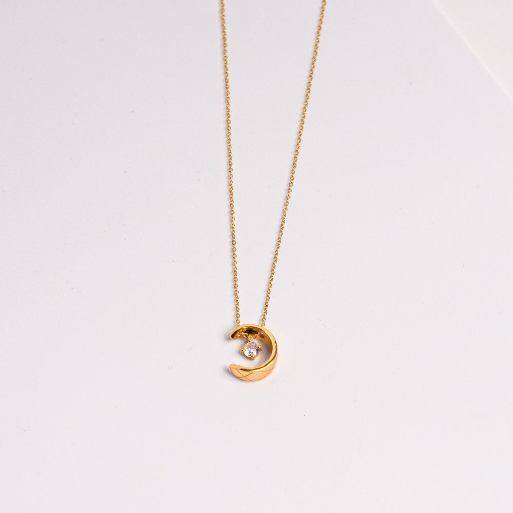 Golden Love And Stars Pendant