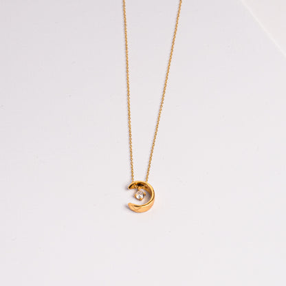 Golden Love And Stars Pendant
