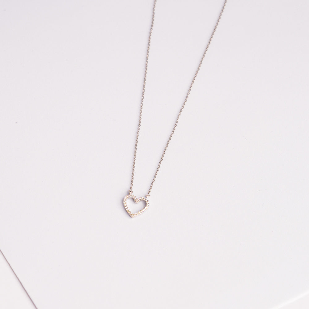 SILVER ROMANCE HEART PENDANT