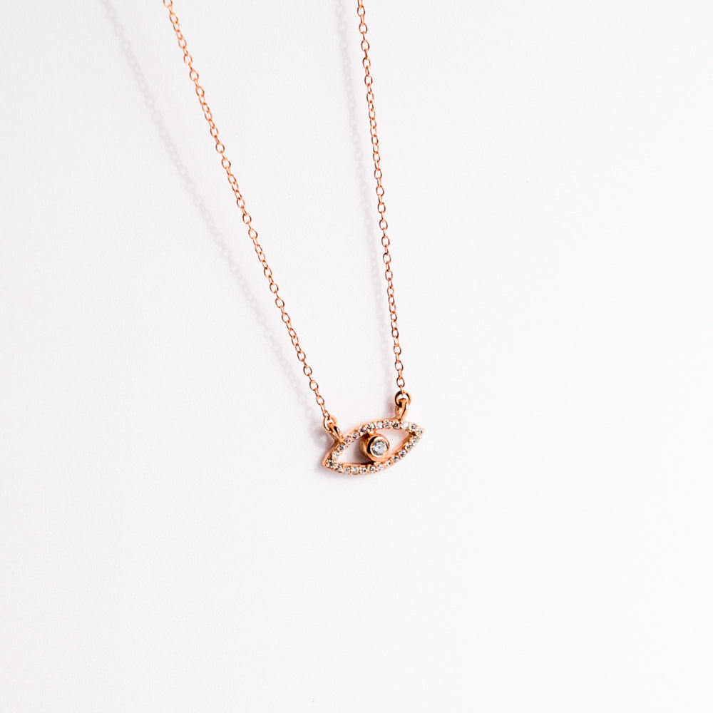 Rose Gold Evil Eye Pendant