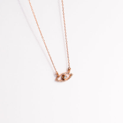 Rose Gold Evil Eye Pendant