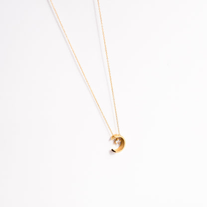 Golden Love And Stars Pendant
