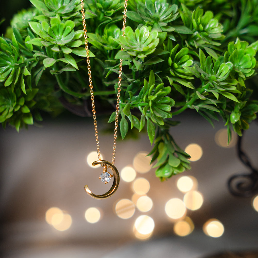 Golden Love And Stars Pendant