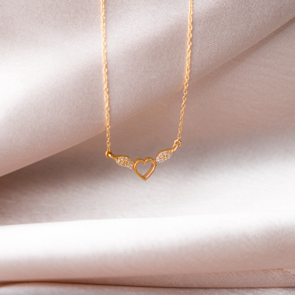 Guiding Angel Golden Silver Pendant