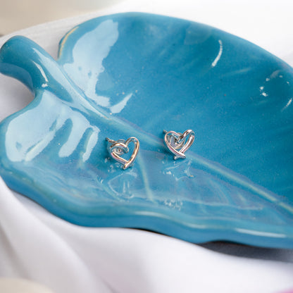 HOLLOW HEART STUDS