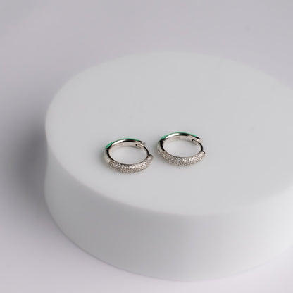 Cool mint green 2 in 1 hoops earrings