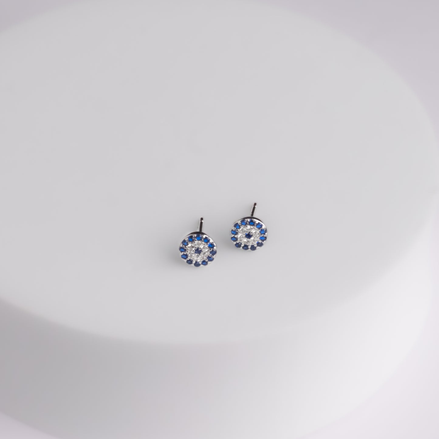 Evil Eye Minimal Silver Stud