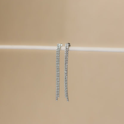 Night star CZ diamonds danglers