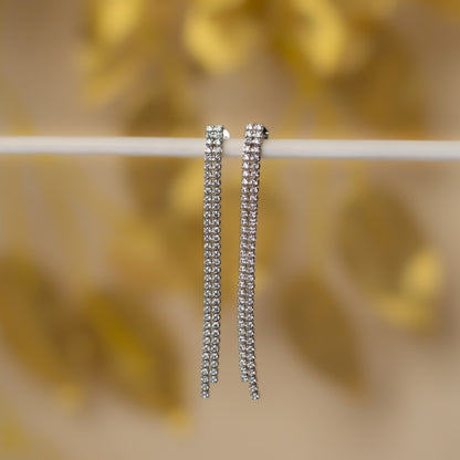 Night star CZ diamonds danglers