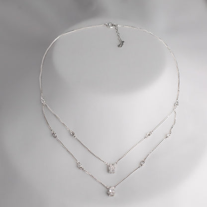 Stackable Party Wear Silver Necklace