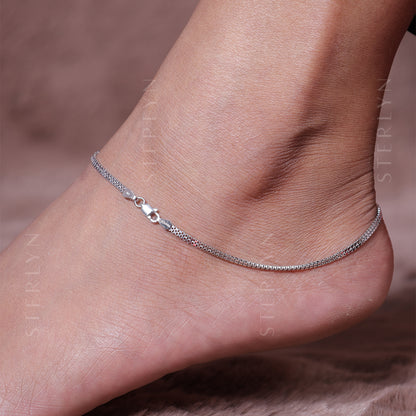 Subtle Spark 925 Silver Anklet