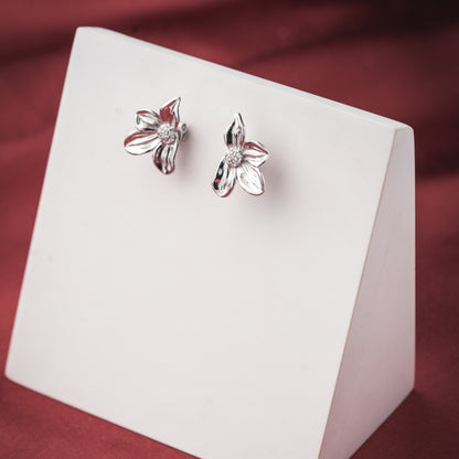 Sterling Petal Elegance Earring