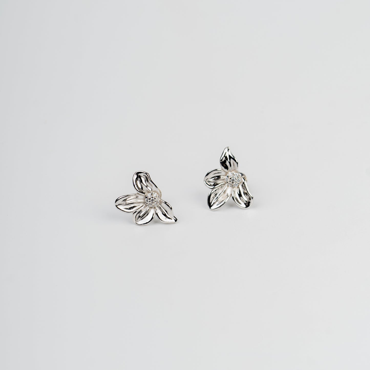 Sterling Petal Elegance Earring