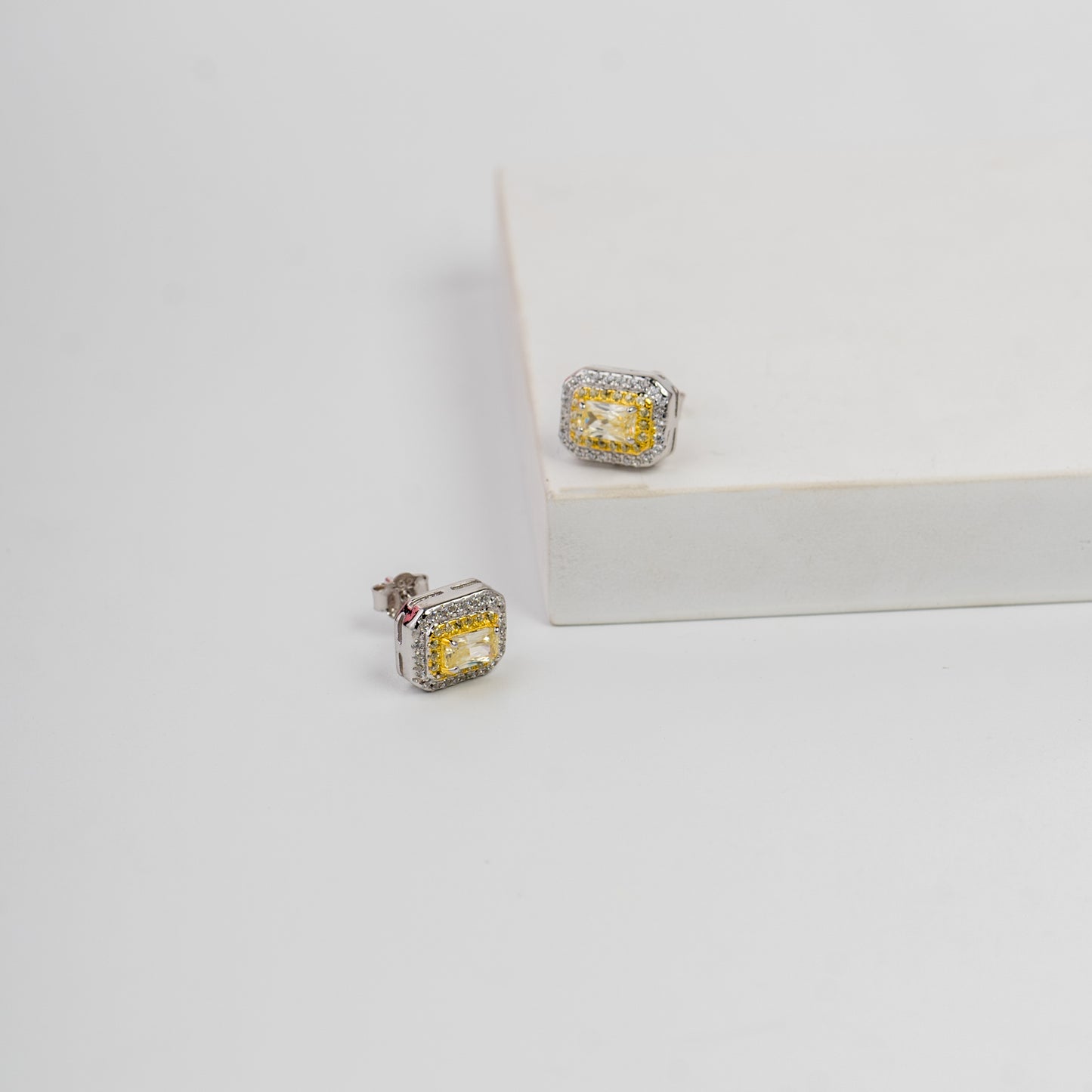 Hexagon Citrine Shine Earring