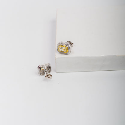 Hexagon Citrine Shine Earring