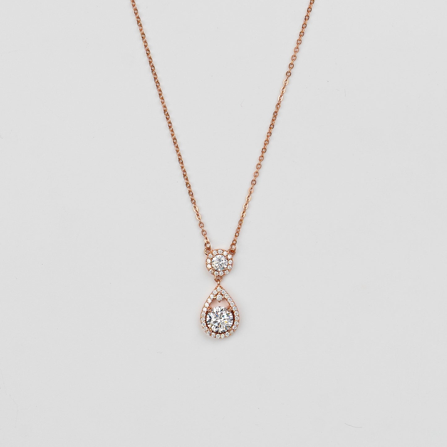 Sparkling Solitaire Drop Pendant