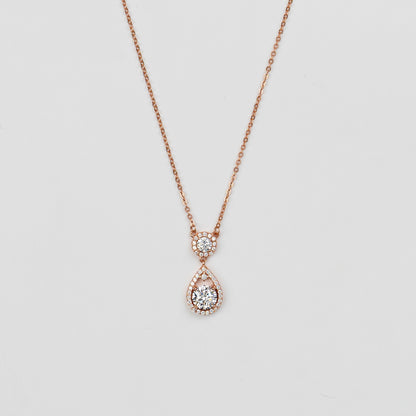 Sparkling Solitaire Drop Pendant