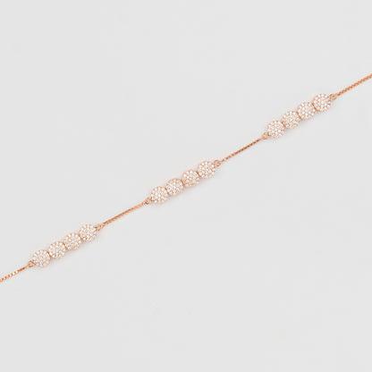 Rose Gold Circle Sparkling Bracelet