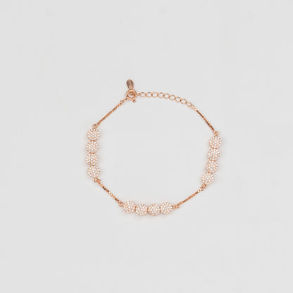 Rose Gold Circle Sparkling Bracelet