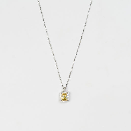 Hexagon Citrine Shine Pendant