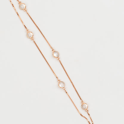 Rose Gold Cubic Zircon Bracelet