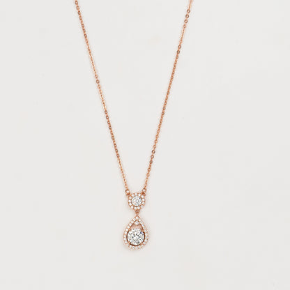 Sparkling Solitaire Drop Pendant