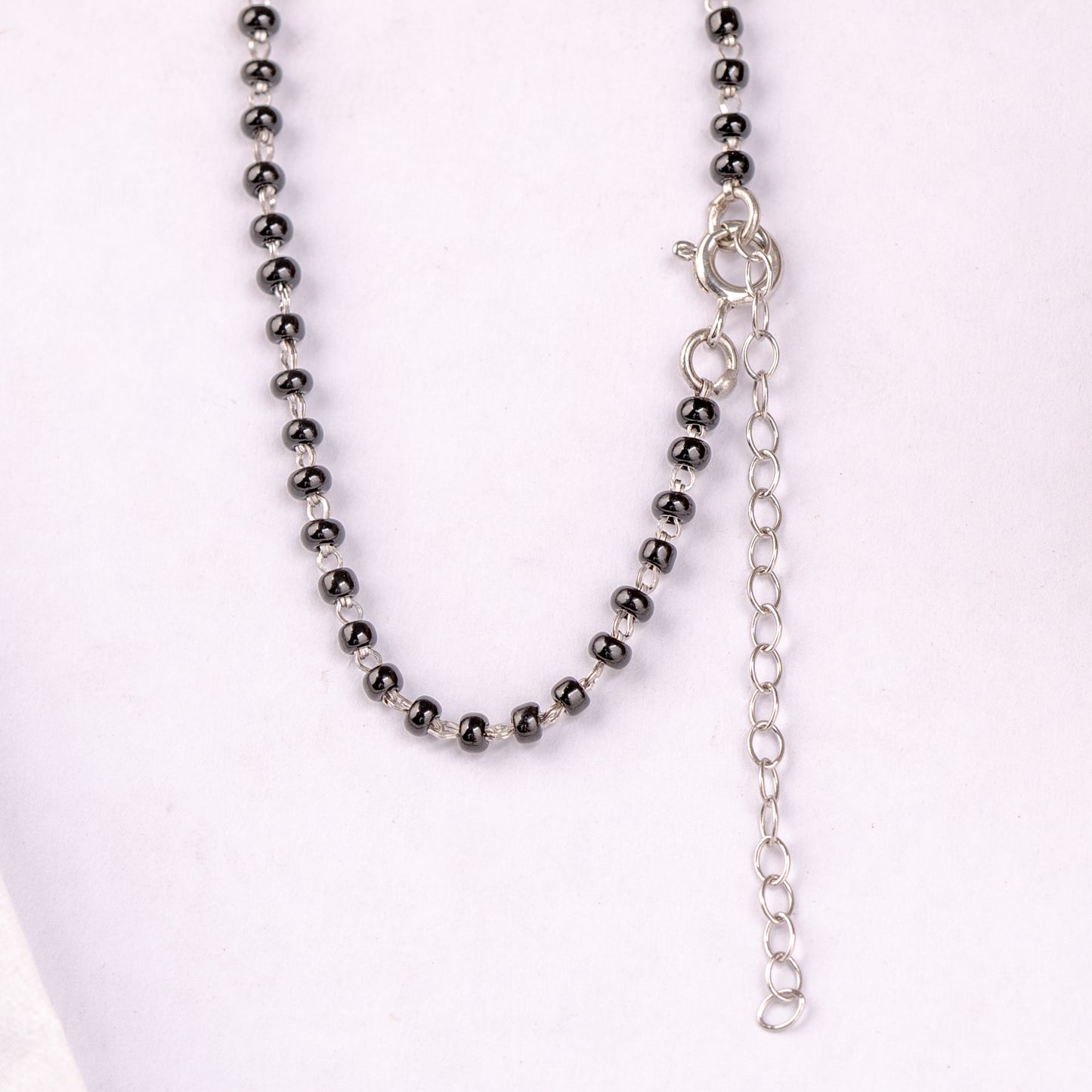 Silver Flower Mangalsutra