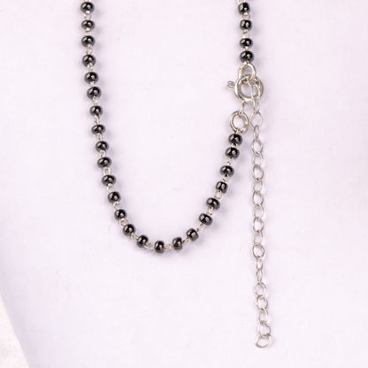 Silver Flower Mangalsutra