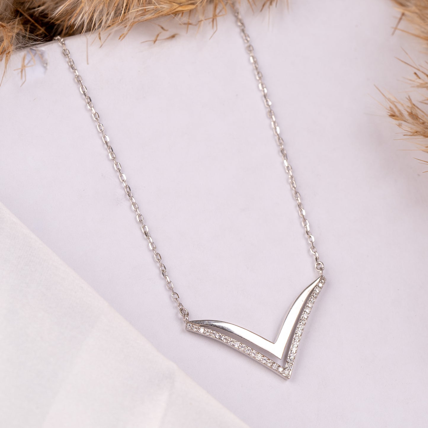 Chevron Curve Charm Pendant