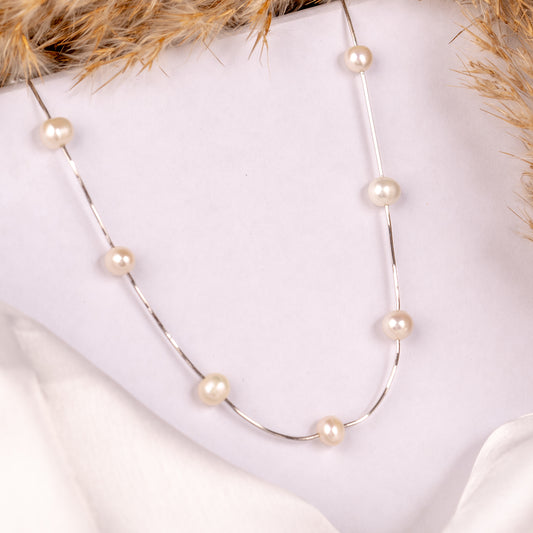 Classic White Pearl Necklace