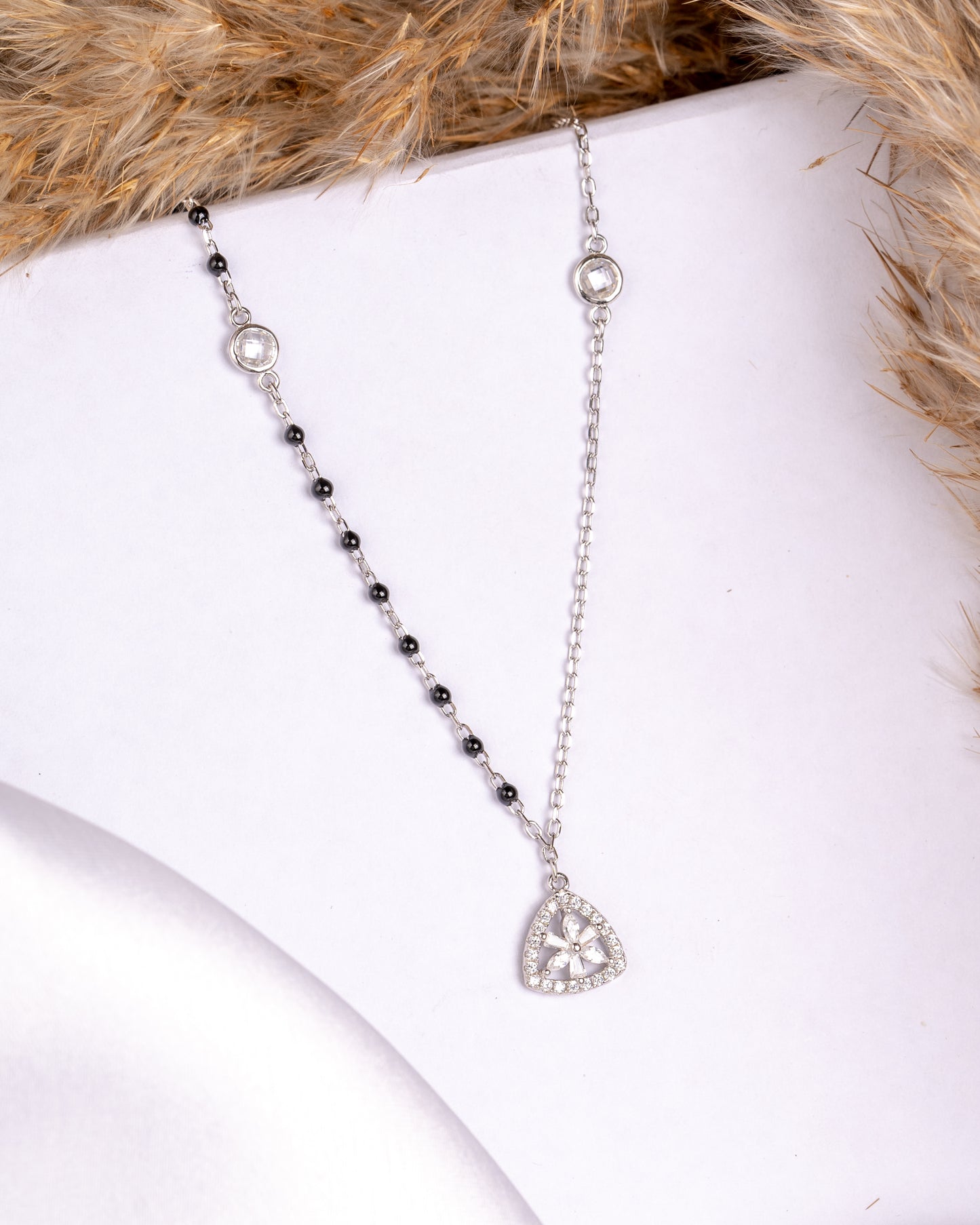 Silver Triangular Mangalsutra