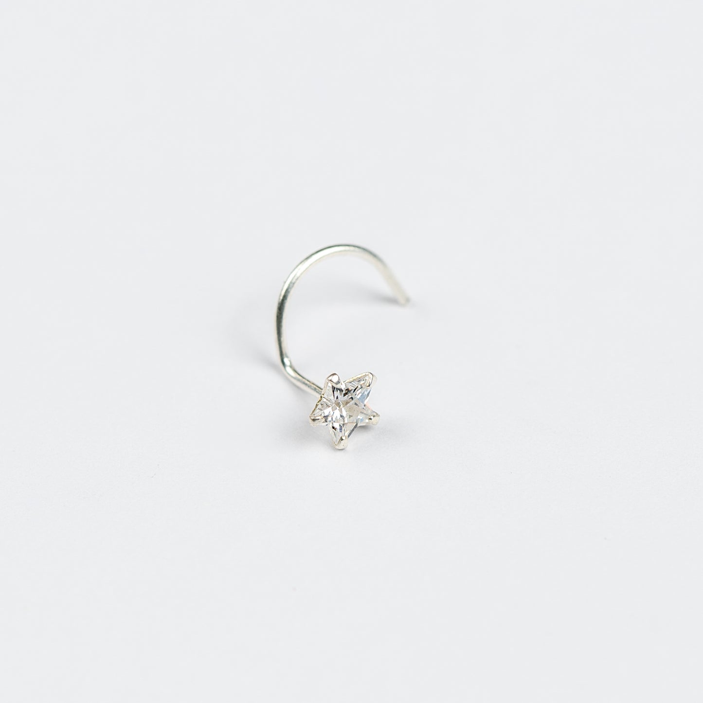 Star Cubic Zirconia Pierced Nosepin