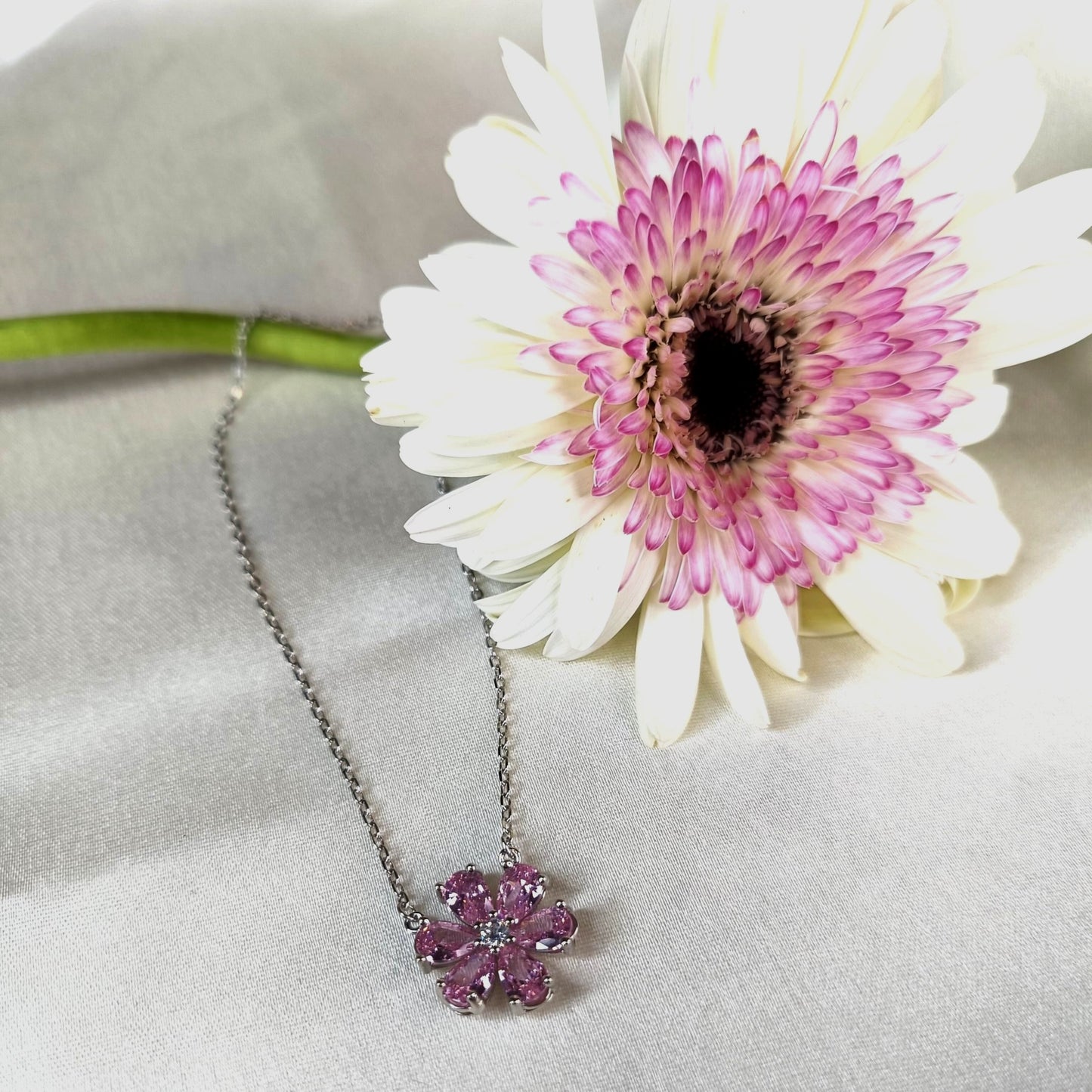 Blossom Pink Love Silver Pendant