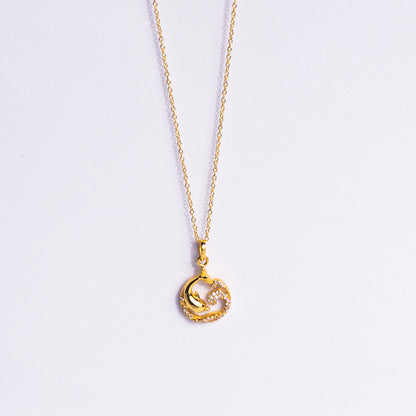 Golden Love From Dolphine Pendant