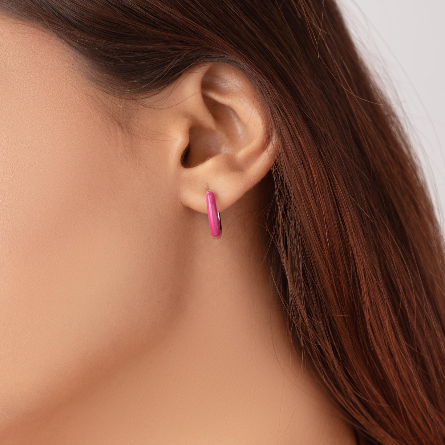 Poppy Viva Magenta Hoops earrings