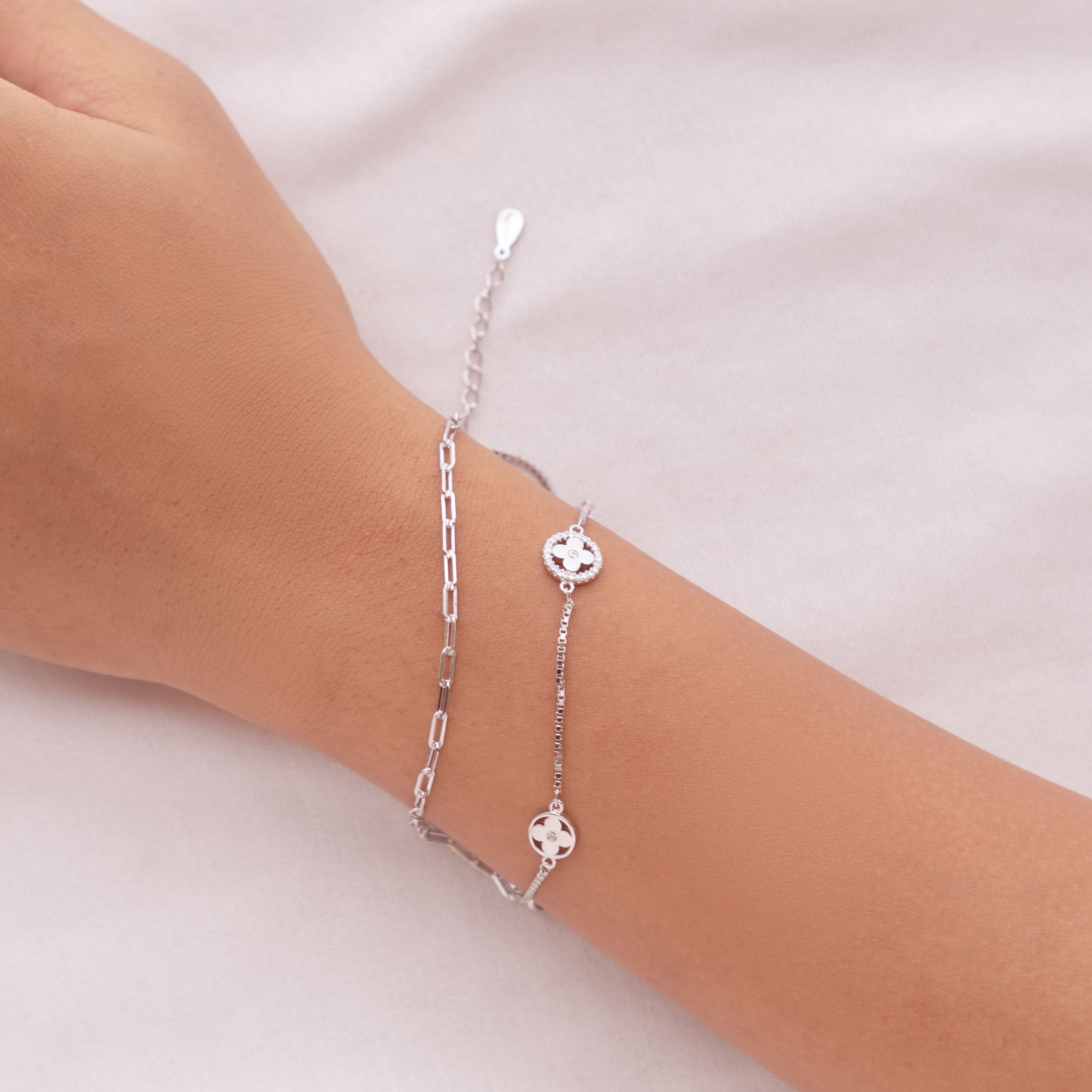 Silver Flower Bracelet