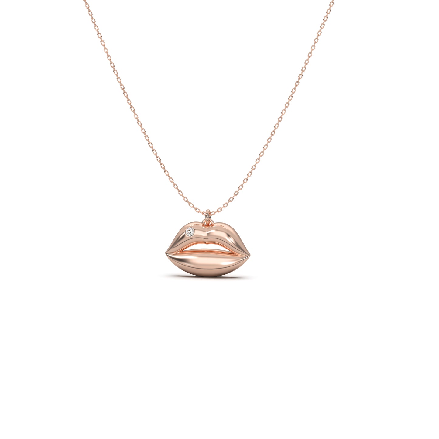Pouty Lips Silver necklace