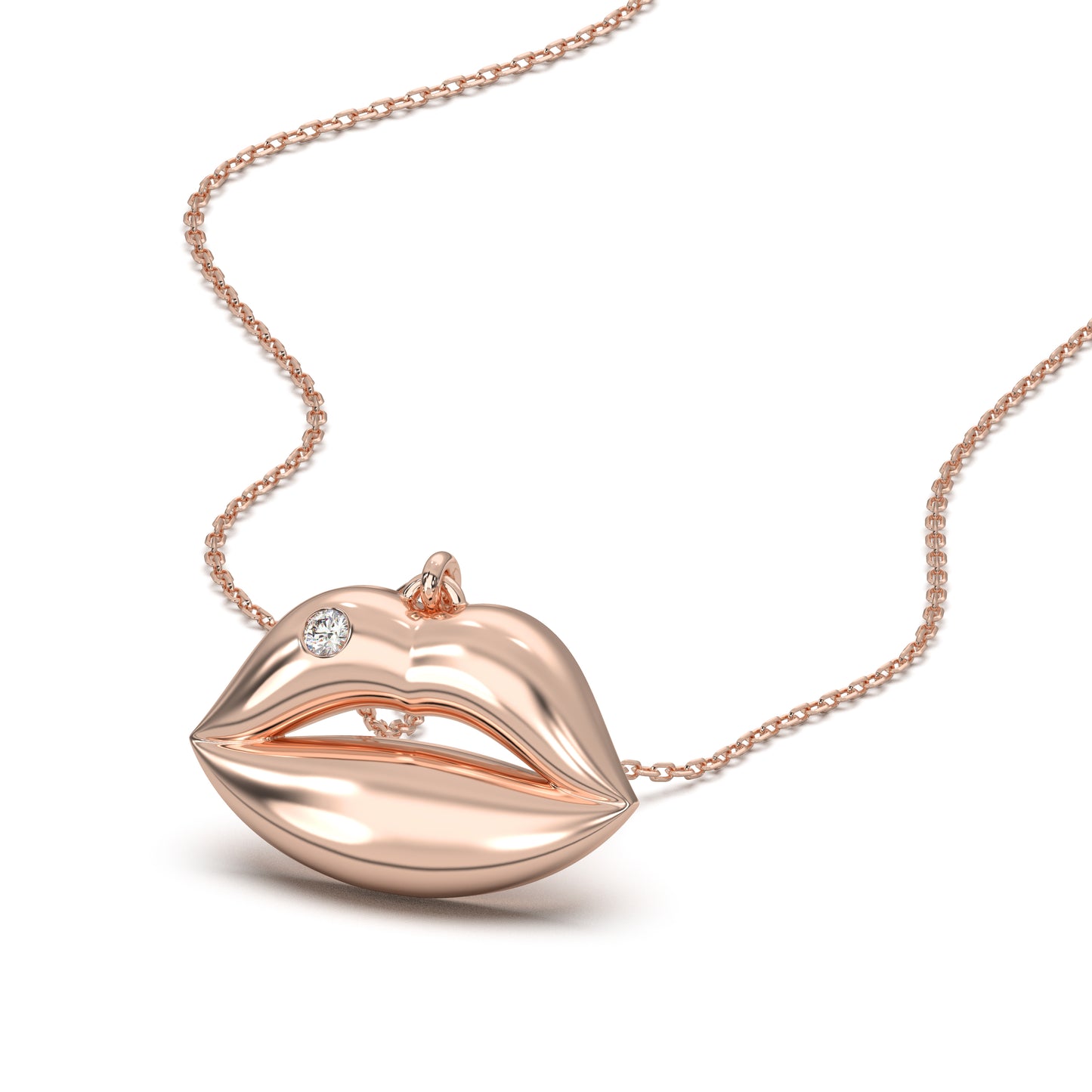 Pouty Lips Silver necklace