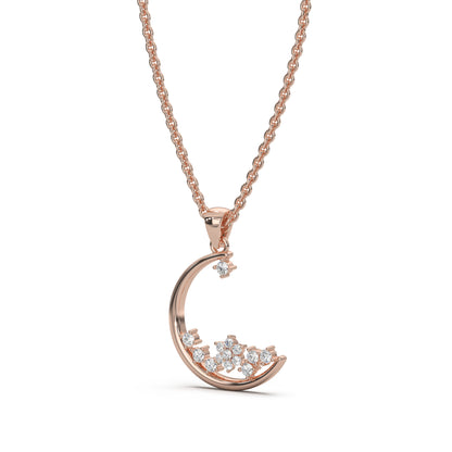 Rose Gold Constellation Of Stars  Pendant