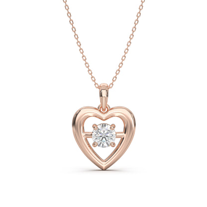 Rose Gold Timeless Romance Heart Pendant