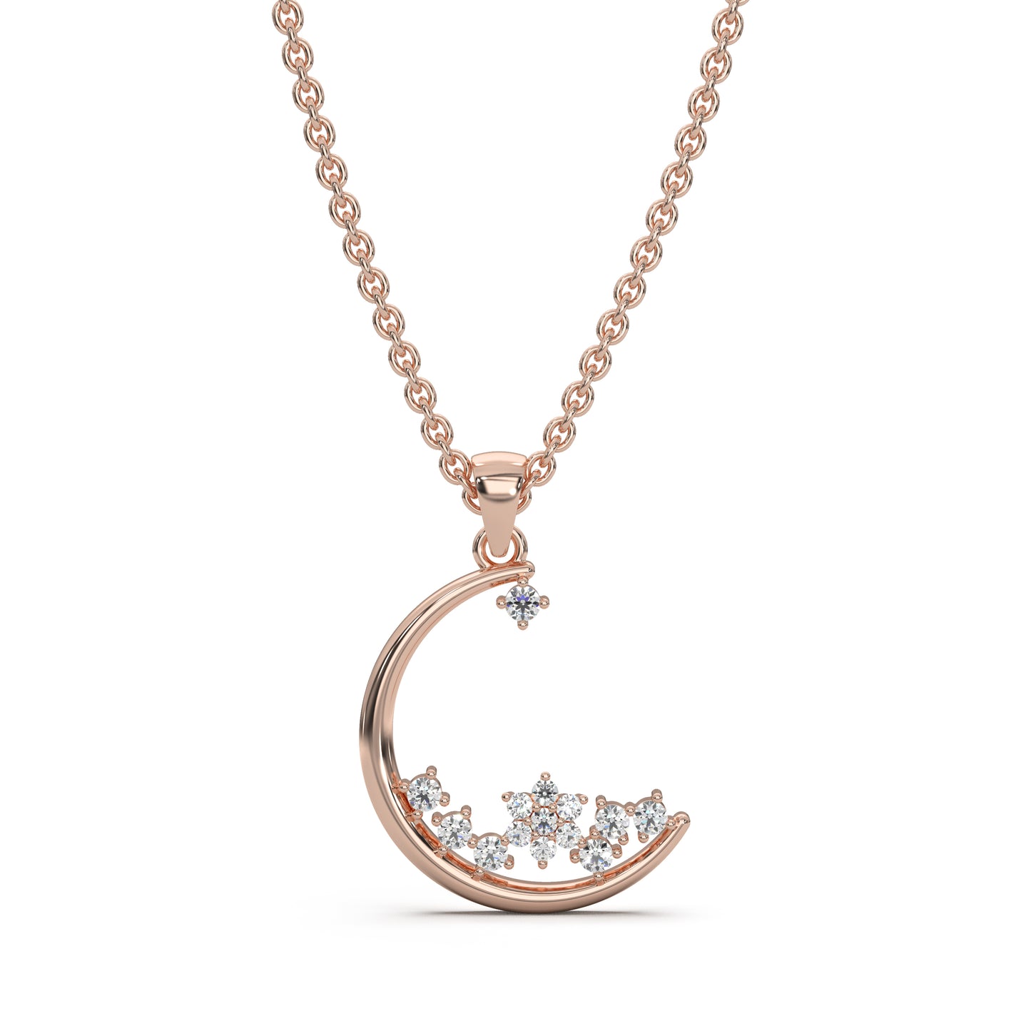 Rose Gold Constellation Of Stars  Pendant