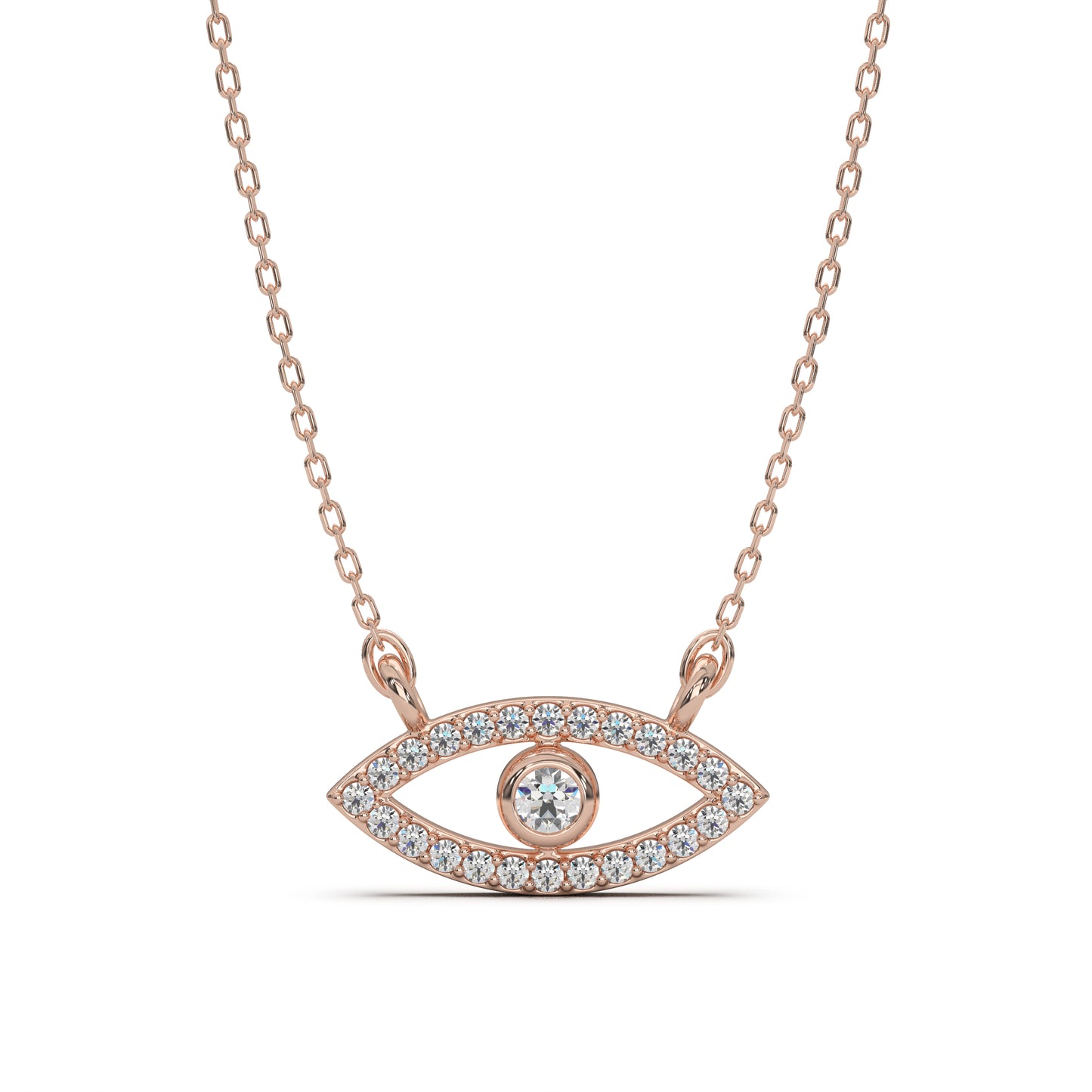 Rose Gold Evil Eye Pendant